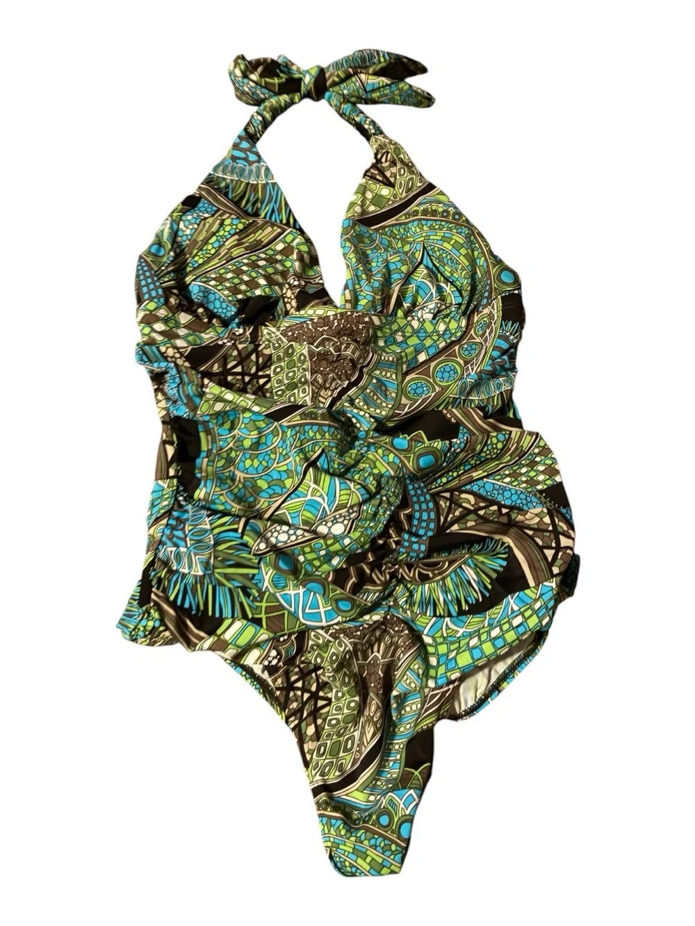 NWT LEILANI ONE PIECE  HALTER NECK SWIMSUIT SIZE 6